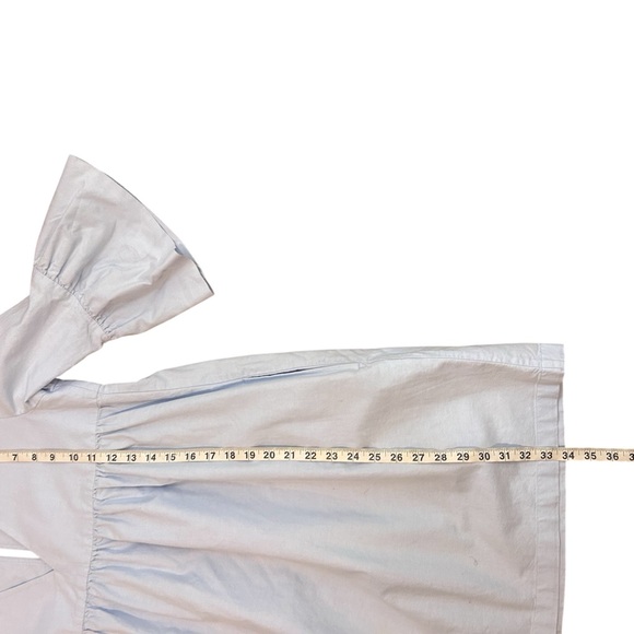 Aritzia Sunday Best Sky Blue Bell Sleeve Mini Dress- Size Medium - Picture 14 of 14